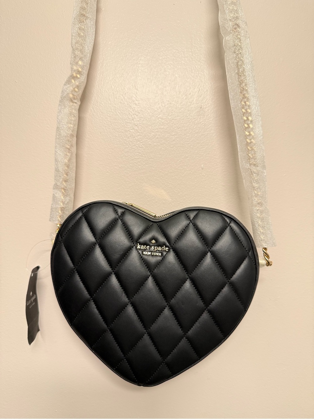 kate spade Black Quilted Heart Crossbody Purse